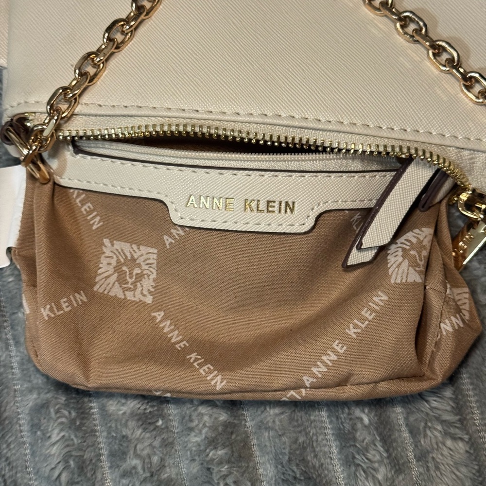Anne Klein Cream Chain Shoulder Bag - Picture 9 of 12